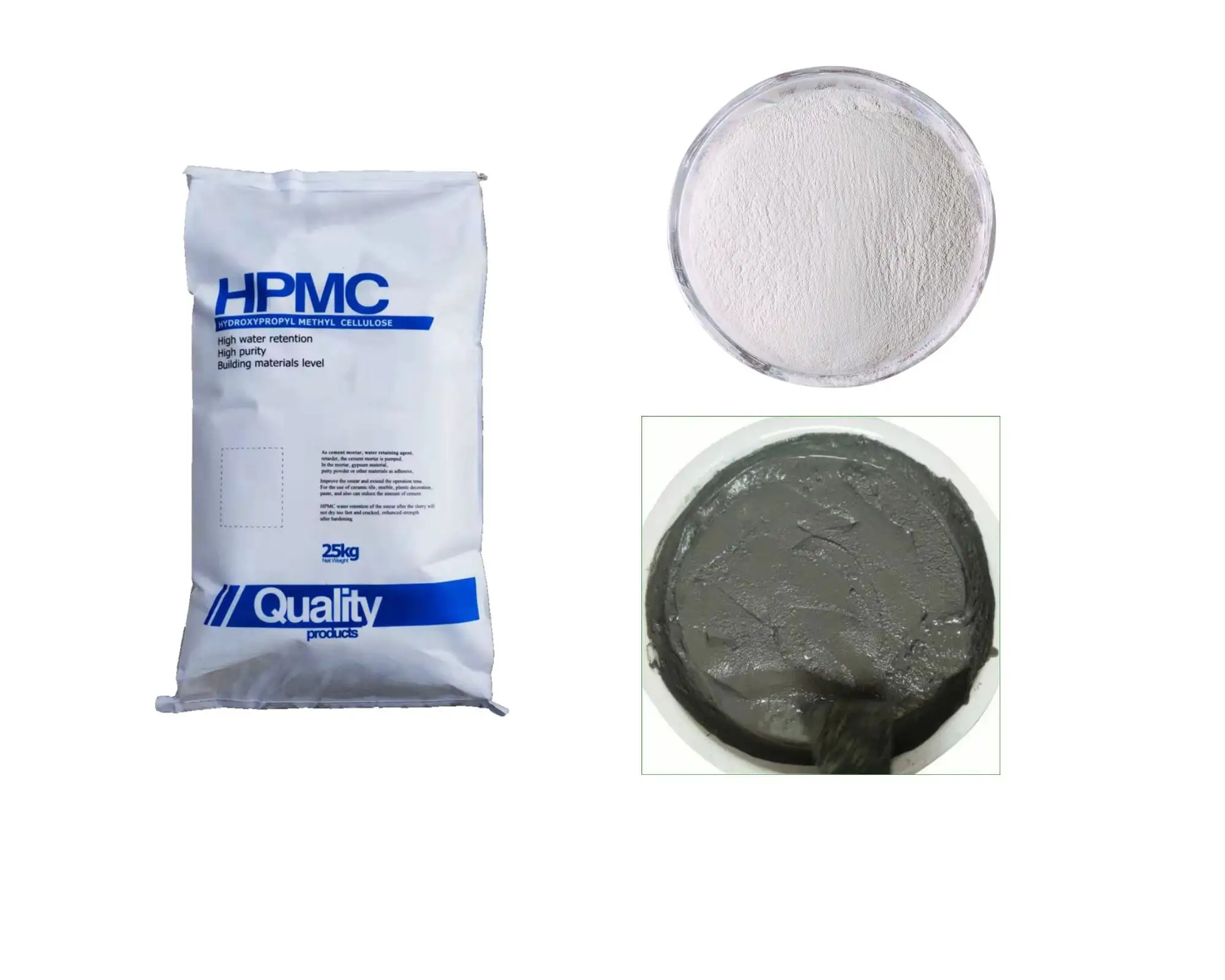 Hot bán ngành công nghiệp Cấp độ nhớt cao HPMC hydroxypropyl Methyl Cellulose cho gạch dính và xi măng motar