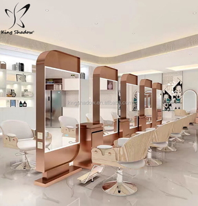 Station de Salon de coiffure, ensemble complet et combo, <span class=keywords><strong>avec</strong></span> <span class=keywords><strong>miroir</strong></span> led, produits pour <span class=keywords><strong>miroir</strong></span>, à vendre, livraison gratuite - Product Image 1