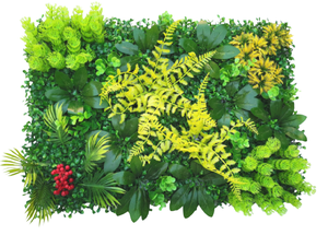 Paneles de pared de césped artificial de PVC respetuosos con el medio ambiente resistentes a los rayos UV, respaldo de pared verde para exteriores de alta simulación, decoración de balcón exótica - Product Image 2