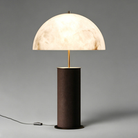 Lámpara de Mesa de Mármol de Estilo Italiano y Americano, de Hierro Natural con Luz LED, Diseño Moderno Personalizable para Sala de Estar y Dormitorio