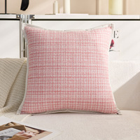 Tissu Jacquard Tricoté 100% Polyester Teint à Carreaux Effet Tweed Pailleté Style Uni Léger Résistant à l'Abrasion pour Costumes et Foulards