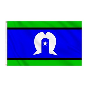 Drapeau indigène australien 90x150cm, directement de l'usine, promotion Torres Strait, bannière suspendue résistante à la décoloration, drapeau extérieur en polyester - Product Image 1