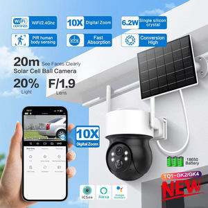 TQ1 ICSEE kablosuz WIFI güneş enerjili kamera güvenlik 4MP 3MP 2K cctv açık ev HD ağ monitör gözetim ptz kamera - Product Image 5