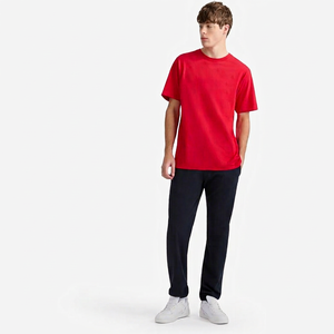 Camiseta de algodón de 300 GSM con corte holgado personalizado, estilo streetwear, oversize, lisa, con logo DTG personalizado, hombros caídos, para hombre - Product Image 1