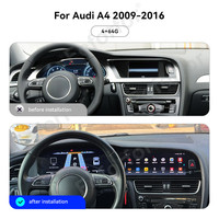 Foforfor Écran double Android 15 pour voiture, navigation GPS, affichage LCD du tableau de bord, combiné d'instruments numérique pour Audi A4 2009-2016
