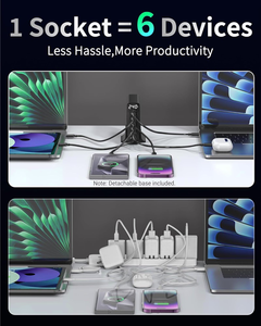 <span class=keywords><strong>Chargeur</strong></span> 240W 6 ports Hub de suralimentation 6 ports Station d'alimentation à charge rapide 100W Max Vente en gros d'usine pour ordinateurs portables Ipone15/16 <span class=keywords><strong>huawei</strong></span> - Product Image 3