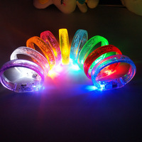 Bracelet en plastique lumineux JIN PENG, activé par le son, clignotant, pour concert, carnaval, fête, festival