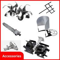 Accessoires pour tondeuse à gazon : Tête de micro-motoculteur thermique 4 temps pour le labourage, le désherbage et le travail du sol