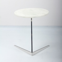 Table d'appoint ronde de table d'angle en marbre personnalisable moderne blanche ou couleur pour le salon