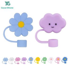 10mm Flower Silicone Straw Cap Anti Spill <b>Plug</b> Cloud Shape Reusable for Drinking Straws Protective Lid Accessory - Product Image 2