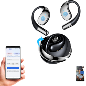Auricolari Sportivi YYK-Q93 con Design Rotante a 360°, Interpretazione Simultanea Aggiornata, Traduzione Gratuita a Vita per 5.4 IPX5 - Product Image 1