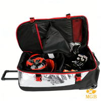 Valise à roulettes Oxford classique personnalisée, étanche, portable, avec fermeture éclair, pour équipement de camionneur, moto, vêtements de course, casque