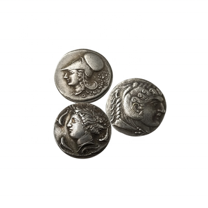 Yunan sikke antika işçilik bakır gümüş kaplama hatıra parası çoklu sikke oyuncaklar - Product Image 4