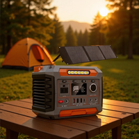 Station d'alimentation portable 300W, batterie lithium 18650, stockage d'énergie extérieur avec sortie AC DC USB Type-C