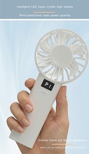 Ventilateur portable promotionnel pour étudiants, mini-ventilateur USB longue durée avec support, 1200 mAh, personnalisable - Product Image 3