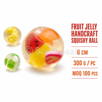 Southpeak Toy Vaseline Fruit Jelly Squishy Ball Doorzichtige Ronde Fruit Inserts Knijp Fidget Sensorische Cadeau Collectie Groothandel WS
