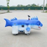 Équipement d'attraction pour aire de jeux publique intérieure/extérieure pour enfants, animatronique en acier grandeur nature, à monnayeur, motif dessin animé mignon, pour centre commercial