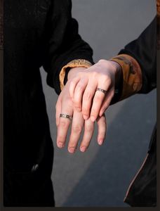 Tibetan Retro <b>Ring</b> Men and Women <b>Couple</b> <b>Ring</b> Vajra Six-Word Mantra Green Pine Demon Pestle Open <b>Ring</b> - Product Image 6
