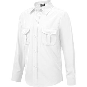 Chemise habillée à manches longues boutonnée pour garçons, uniforme Oxford avec poche poitrine, 9 mois-16 ans, anti-plis, 100% coton - Product Image 5