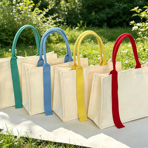 Sac fourre-tout en toile 25x35x14 cm avec poignées personnalisées et fermeture éclair, emballage général - Product Image 1