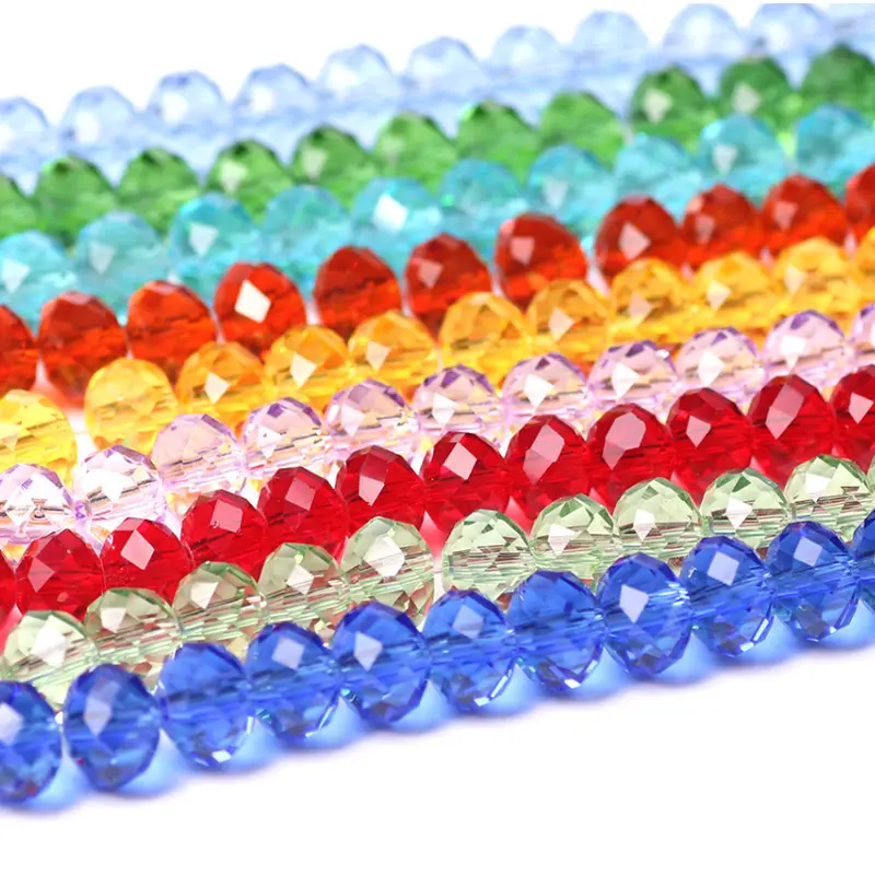 6x4mm roundel shape wholesale crystal beads for jewelry making