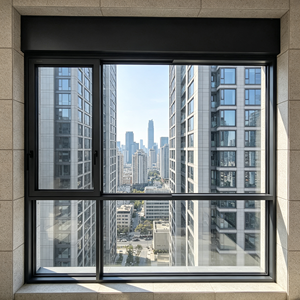 Porte coulissante en aluminium Deioux pour balcon, cuisine, salle de bain, double vitrage, verre trempé, étanche, coupe-vent, design gain de place - Product Image 1