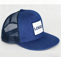 Topi Trucker Jaring dengan Patch Logo Custom, Snapback Adjustable, Model Baseball