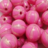 Nouveau 16mm Coloré Rond Lâche Mélange Acrylique Paillettes Pastèque Perles Brillantes pour Chunky Collier Bracelet Bijoux