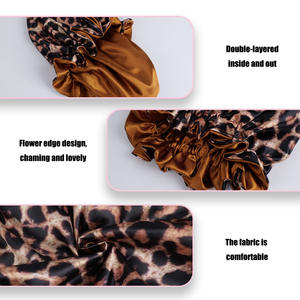 <span class=keywords><strong>Bonnet</strong></span> <span class=keywords><strong>de</strong></span> <span class=keywords><strong>nuit</strong></span> en <span class=keywords><strong>satin</strong></span> léopard noir sexy pour femme, double couche réversible, doux et confortable, imprimé guépard, imitation <span class=keywords><strong>soie</strong></span>, vente en gros - Product Image 5