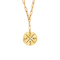 Nouveau Collier en Acier Inoxydable Tendance pour Couples, Chaîne de Clavicule Polyvalente avec Pendentif Personnalisé Incrusté de Zircons – Site Web Indépendant SQ