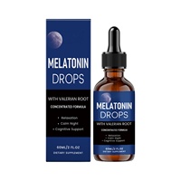 Gouttes liquides concentrées de mélatonine et de racine de valériane OEM pour favoriser le sommeil, la relaxation, le bien-être cognitif et des nuits calmes