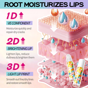 SADOER Vente en gros Baume à lèvres biologique nourrissant et hydratant à la vitamine E, taille standard 5ml, Huile à lèvres liquide transparente OEM Marque Propre - Product Image 5