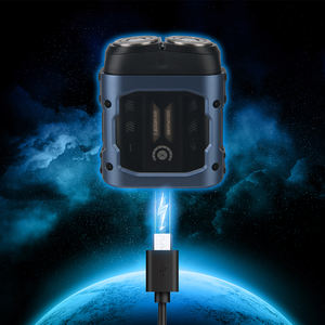 Rasoir électrique <span class=keywords><strong>professionnel</strong></span> sans fil flottant Double système de lame <span class=keywords><strong>rotative</strong></span> Rechargeable <span class=keywords><strong>visage</strong></span> tondeuse à barbe couverture magnétique - Product Image 4