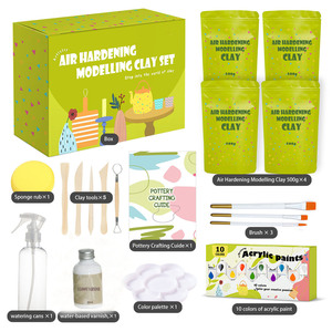 XinyiArt - Kit de Arcilla para Modelar de Secado al Aire, Kit de Escultura y Pintura para Principiantes y Adultos con Herramientas de Escultura y Pintura - Product Image 2