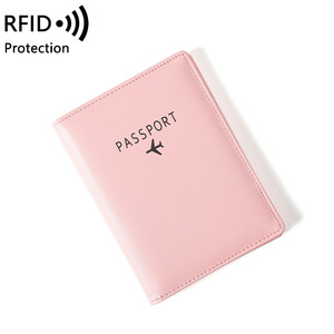 Bolsa de pasaporte RFID multifunción para hombre y <span class=keywords><strong>mujer</strong></span>, porta documentos de viaje Pu, venta al por mayor - Product Image 3