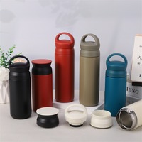 Mini 350ml/500ml gobelet de voyage tasses Style japonais mignon flacon à vide et thermos tasse à café et couvercle de bouteille d'eau pour l'école et les voyages