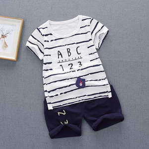 Conjunto de Dos Piezas de Camiseta y Pantalones de Verano al por Mayor para Bebés Recién Nacidos - Product Image 6