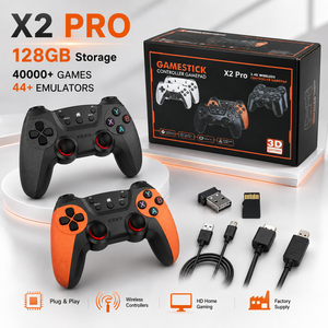 X2 PRO 128GB Consola de Videojuegos Retro, Plug and <span class=keywords><strong>Play</strong></span>, Controles Inalámbricos 2.4G, Reproductor de Juegos Arcade para TV, Consola de Videojuegos Personalizada - Product Image 1