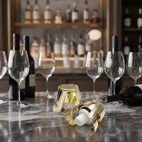 Tapón de Acero Inoxidable FSE para Botellas de Vino Espumoso, Sellador de Metal Plateado, Conservador de Champán
