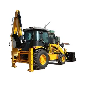 Desain Indah Backhoe Ekskavator Loader 4 Roda Penggerak Baru Backhoe dan Loader