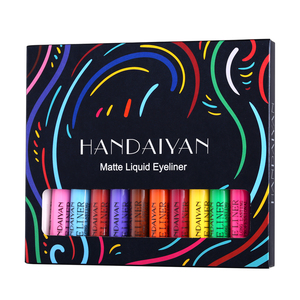Handaiyan – Lot de 12 Eyeliners Liquides Véganes <span class=keywords><strong>Orange</strong></span> et Noir, Couleurs Vives, Longue Tenue, Séchage Rapide, Fini Mat - Product Image 6