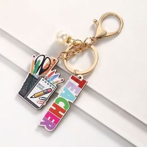 Porte-clés en bois, le meilleur porte-clés de tous les temps, cadeau de remerciement pour les enseignants, breloque de sac pour la rentrée scolaire, vente en gros - Product Image 4