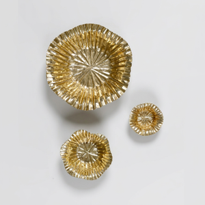 Bol en métal luxueux fait main, écologique et durable, finition dorée polie, style glamour, vaisselle décorative, centre de table - Product Image 4
