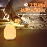 Veilleuse pour enfants avec mode de changement de couleur et fonction de gradation, veilleuse rechargeable en forme d'œuf pour bébé