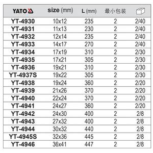 Llave de trinquete Yato de 10 mm, hexagonal de un solo extremo, métrica, grado industrial, acero CRV, herramienta de reparación automotriz YT-4930 - Product Image 2