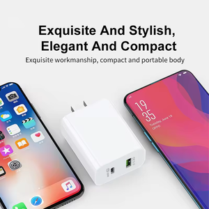 Proveedor de energía EU/US/UK Cargador de teléfono móvil rápido portátil Cargador de 20W Tipo <span class=keywords><strong>C</strong></span> Cargador Pd QC3.0 Cargador rápido con cable para teléfono - Product Image 4