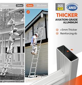Escalera telescópica de aluminio extensible moderna de estilo industrial 4x4 certificada EN131 para talleres y fácil <span class=keywords><strong>Escada</strong></span> De Alumnio - Product Image 6