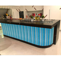 Meubles de bar modernes, comptoir en surface solide, design de bar personnalisé pour restaurant, café, salon d'aéroport