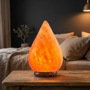 Lampe de sel de l'Himalaya de haute qualité, lampe de sel miniature naturelle de l'Himalaya avec base en bois pour la décoration de la pièce, sculptée à la main - Product Image 1