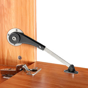 Support <span class=keywords><strong>de</strong></span> <span class=keywords><strong>porte</strong></span> pliante simple pour armoire sous-placard avec fonction d'arrêt libre, en métal, clé hexagonale et vis incluses - Product Image 2